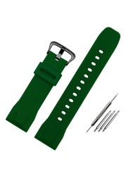 Replacement for Casio PRG-600yb-3 silicone watch strap PRG-650 PRW-6600 sport silicone 24mm watch strap