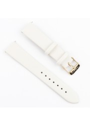 Genuine Leather Women Watchband 12mm 14mm 16mm 18mm 20mm Quick Release Cowhide Strap Watch Band Belts Replacement Gold Buckle