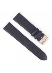 Genuine Leather Women Watchband 12mm 14mm 16mm 18mm 20mm Quick Release Cowhide Strap Watch Band Belts Replacement Gold Buckle