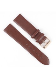 Genuine Leather Women Watchband 12mm 14mm 16mm 18mm 20mm Quick Release Cowhide Strap Watch Band Belts Replacement Gold Buckle