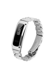 Stainless Steel Metal Strap For Honor Band 4 Run/Honor Band 5 Sport Bracelet Huawei Band 3e/Band 4e Wristband Replacement