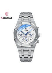 CHENXI Fashion Business Men Watches Top Brand Luxury Quartz Watch Men Stainless Steel Waterproof Wristwatch Relogio Masculino