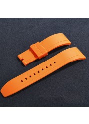 GA2100 2rd Adjustment 22mm Fluoro Rubber Strap Double Button Butterfly Buckle Replacement Accessories