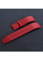 GA2100 2rd Adjustment 22mm Fluoro Rubber Strap Double Button Butterfly Buckle Replacement Accessories