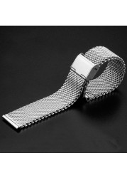 Fine Mesh Watch Strap Stainless Steel Milanese Strap Mesh Wristband 1.0 Wire Buckle Watch Strap Accessories 18mm 20mm 22mm 24mm