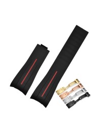 High quality rubber watch strap 20mm 21mm waterproof silicone wristband camouflage watchband wrist band watch bracelet