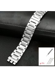 For Swatch Solid Core Metal Bracelet Concave Convex Watch Chain YCS YAS YGS Iron Men and Women Steel Ceramic Watchband