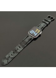 Silicone Camouflage Watch Strap for Apple Watch 42mm 44mm 45mm for iWatch Series 4/5/6/SE/7 38mm 40mm 41mm Military Bracelet