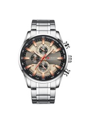 New Watches Men Luxury Brand CURREN Quartz Men's Watch Sport Waterproof Wristwatches Chronograph Date Relogio Masculino
