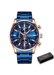 New Watches Men Luxury Brand CURREN Quartz Men's Watch Sport Waterproof Wristwatches Chronograph Date Relogio Masculino