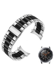 20mm 22mm Stainless Steel Watchband For Samsung Galaxy S3 Watch 42mm 46mm SM-R800 Sport Band Curved End Strap Wrist Bracelet