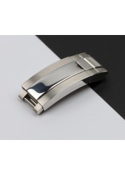 9mm stainless steel buckle silver rose gold black for role buckle oyster lock for Daytona Submarine GMT role easy adjust clasp