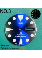 Nh35 watch double dial new C3 luminous modified craft watch skx007 SKX006 small millimeter 28.5mm abalone nh35 universal