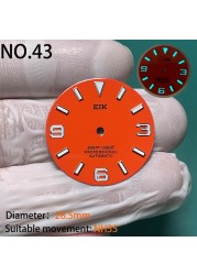 Nh35 watch double dial new C3 luminous modified craft watch skx007 SKX006 small millimeter 28.5mm abalone nh35 universal