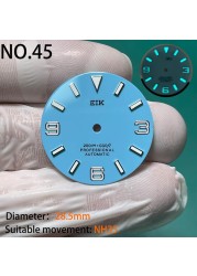 Nh35 watch double dial new C3 luminous modified craft watch skx007 SKX006 small millimeter 28.5mm abalone nh35 universal