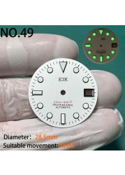 Nh35 watch double dial new C3 luminous modified craft watch skx007 SKX006 small millimeter 28.5mm abalone nh35 universal