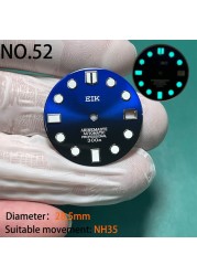 Nh35 watch double dial new C3 luminous modified craft watch skx007 SKX006 small millimeter 28.5mm abalone nh35 universal