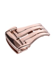 Clasp for Omega watch 16mm 18mm 20mm buckle silver gold rosegold polish 316L stainless steel clasp for silicone/leather strap