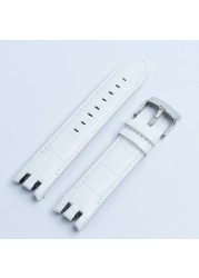 Top Quality Genuine Leather Watch Band for Strap Holder YRS403 412 402G 21mm Watchband Curved End Watches Bracelet Logo Buckle