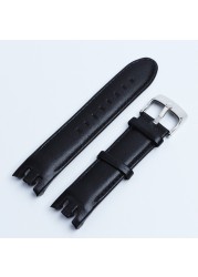 Top Quality Genuine Leather Watch Band for Strap Holder YRS403 412 402G 21mm Watchband Curved End Watches Bracelet Logo Buckle