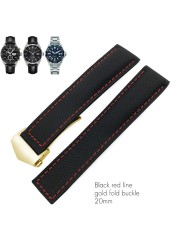 20mm 22mm Canvas Nylon Leather Watch Strap Fold Buckle Black Watch Band For Tag Heuer Carrera AQUARACER Watch Bracelets For Men