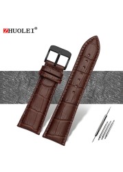 Watch Strap 23mm 24mm 26mm 28mm Big Width Black Brown Mens Crocodile Genuine Leather Watch Strap Band Bracelets Free Shipping