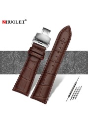 Watch Strap 23mm 24mm 26mm 28mm Big Width Black Brown Mens Crocodile Genuine Leather Watch Strap Band Bracelets Free Shipping