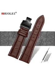 Watch Strap 23mm 24mm 26mm 28mm Big Width Black Brown Mens Crocodile Genuine Leather Watch Strap Band Bracelets Free Shipping