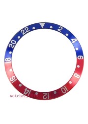 38mm*30.6mm Bezel Watch Insert Fit For 40mm GMT Automatic Men's Watch Aluminum Bezel Ring Red/Blue/Purple/Green/Gold