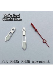 Miuksi Silver Blue Watch Green Hands Luminous Hands Fit NH35 NH36 ETA 2824 2836 Miyota 8205 8215 821A Mingzhu 2813 3804 Movement