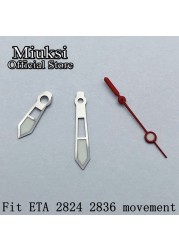 Miuksi Silver Blue Watch Green Hands Luminous Hands Fit NH35 NH36 ETA 2824 2836 Miyota 8205 8215 821A Mingzhu 2813 3804 Movement