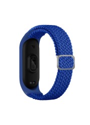 ZHIX Elastic Adjustable Nylon Braided Bracelet for Mi Band 6 Strap Miband 4 3 correa Wristband for Xiaomi Mi Band 5 Strap