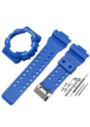 Soft Silicone Rubber Strap For Men And Women Shiny Bracelet Replacement Strap For G Shock GD GA GLS-100 110 120 Resin Watch