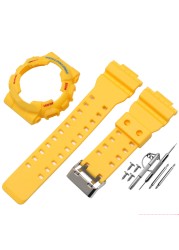 Soft Silicone Rubber Strap For Men And Women Shiny Bracelet Replacement Strap For G Shock GD GA GLS-100 110 120 Resin Watch