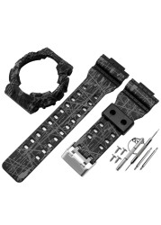 Soft Silicone Rubber Strap For Men And Women Shiny Bracelet Replacement Strap For G Shock GD GA GLS-100 110 120 Resin Watch