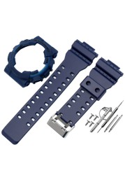 Soft Silicone Rubber Strap For Men And Women Shiny Bracelet Replacement Strap For G Shock GD GA GLS-100 110 120 Resin Watch