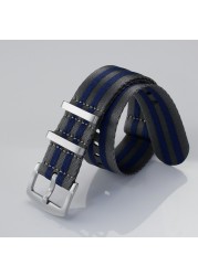 San Martin Watch Strap NATO Nylon Strap 20mm 22mm Universal Type Sports Parachute Troops Bag Watchband Pilot Military Watch Band