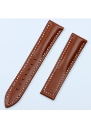 20mm Genuine Cow Leather Watch Band for Omega Watch Band Seamaster 300 De Ville AT150 Aqua Terra 150 Watchband Deploying Buckle Tool