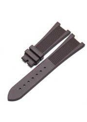 High Quality 25mm Rubber Silicone Watch Strap for Patek PP 5711/5712G Nautilus Wristband Men Women Dedicated Prong Bracelet