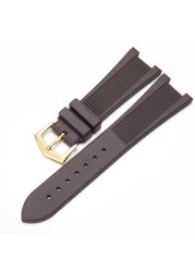 High Quality 25mm Rubber Silicone Watch Strap for Patek PP 5711/5712G Nautilus Wristband Men Women Dedicated Prong Bracelet