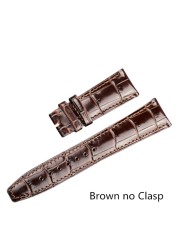 20mm 22mm Italian cowhide watch strap needle folding buckle lock leather watch strap suitable for IWC Portugal watch series