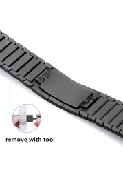 Link Bracelet for Apple Watch Series 7 45mm 41mm Stainless Steel Bracelet Wristband for iWatch 6 5 4 SE 3 44mm 40mm 42mm 38mm