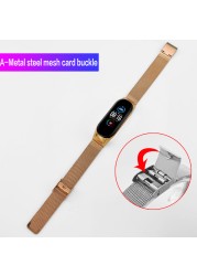 Metal Bracelet for Mi Band 2 3 4 5 6 NFC Stainless Steel Replacement Strap for Xiaomi Mi Band 5 Band4 Strap Miband 5 Accessories