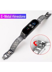 Metal Bracelet for Mi Band 2 3 4 5 6 NFC Stainless Steel Replacement Strap for Xiaomi Mi Band 5 Band4 Strap Miband 5 Accessories