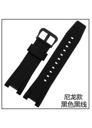 Watch Band Nylon Strap for Casio G-SHOCK MTG-B1000 D-B1000B-1A Wristband Genuine Leather Bracelet Man 26*14mm