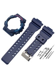 Watch Accessories Resin Strap Men Pin Buckle Strap Case for Casio G-SHOCK GA-110 GA-100 GD-1205146 5081 Waterproof Watch Band