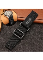 Hot Top Nylon Dark Blue Watch Strap for S-Eco No. 5 007 Series Sport Watchband 20mm 22mm 24mm Band