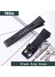 Resin Rubber Strap Men Pin Buckle Watch Accessories For Casio GA2000 Prg-650 PRW-6600 Wristband Sport 24mm Watches