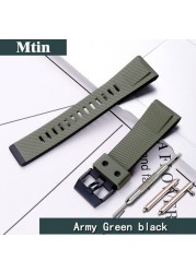 Resin Rubber Strap Men Pin Buckle Watch Accessories For Casio GA2000 Prg-650 PRW-6600 Wristband Sport 24mm Watches