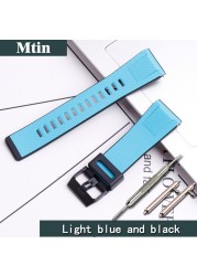 Resin Rubber Strap Men Pin Buckle Watch Accessories For Casio GA2000 Prg-650 PRW-6600 Wristband Sport 24mm Watches